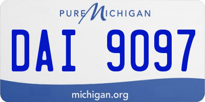 MI license plate DAI9097