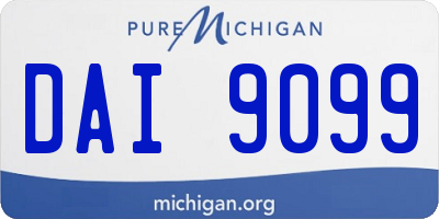 MI license plate DAI9099