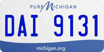 MI license plate DAI9131