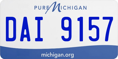 MI license plate DAI9157