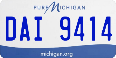 MI license plate DAI9414