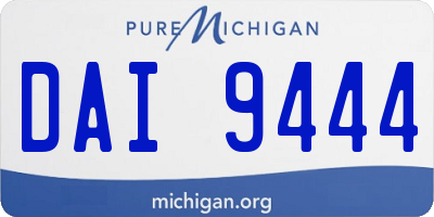 MI license plate DAI9444