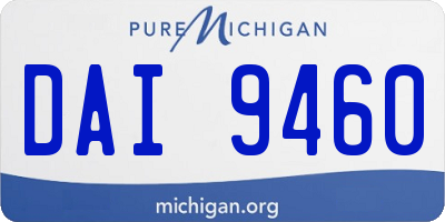 MI license plate DAI9460