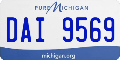 MI license plate DAI9569