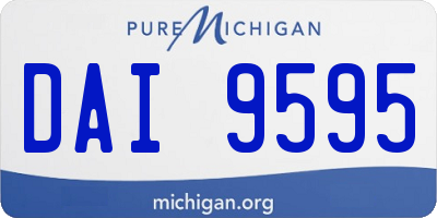 MI license plate DAI9595