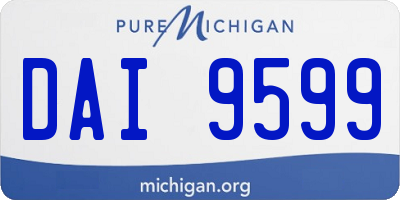 MI license plate DAI9599