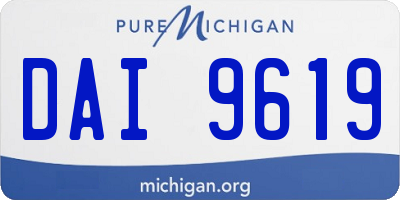 MI license plate DAI9619