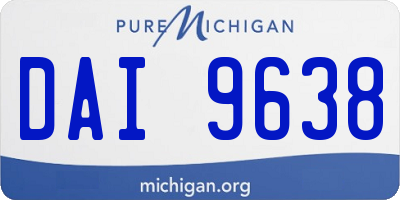 MI license plate DAI9638