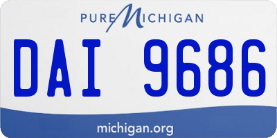 MI license plate DAI9686