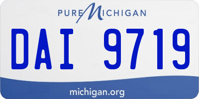 MI license plate DAI9719