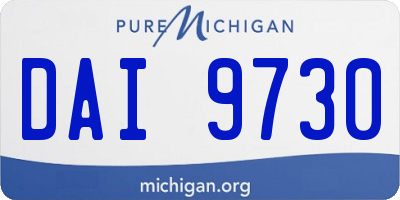 MI license plate DAI9730