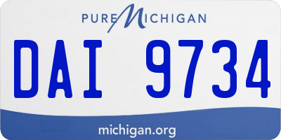 MI license plate DAI9734
