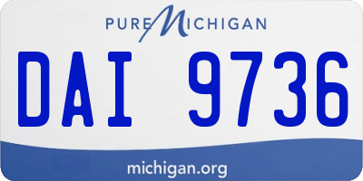 MI license plate DAI9736