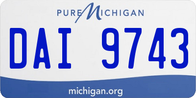 MI license plate DAI9743