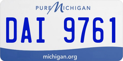 MI license plate DAI9761