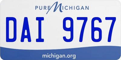MI license plate DAI9767