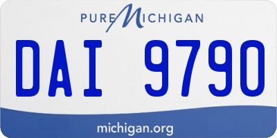 MI license plate DAI9790