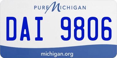 MI license plate DAI9806