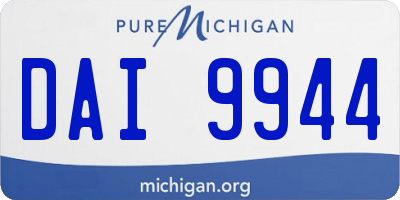 MI license plate DAI9944
