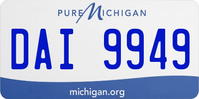MI license plate DAI9949