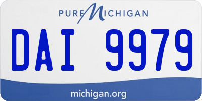 MI license plate DAI9979