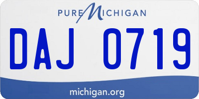 MI license plate DAJ0719