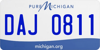 MI license plate DAJ0811