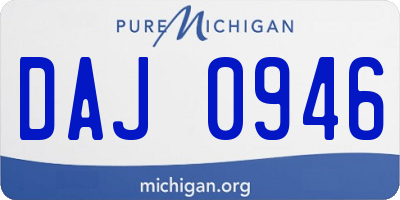 MI license plate DAJ0946