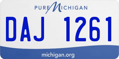 MI license plate DAJ1261