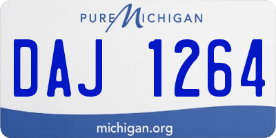 MI license plate DAJ1264