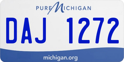MI license plate DAJ1272