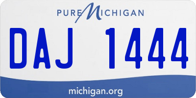 MI license plate DAJ1444