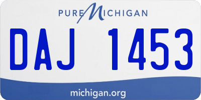 MI license plate DAJ1453