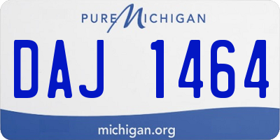 MI license plate DAJ1464