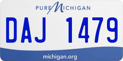 MI license plate DAJ1479