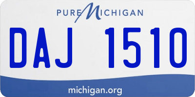 MI license plate DAJ1510