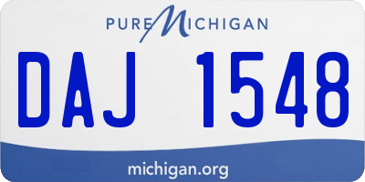 MI license plate DAJ1548