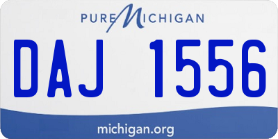 MI license plate DAJ1556