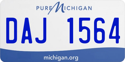 MI license plate DAJ1564