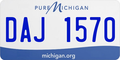 MI license plate DAJ1570