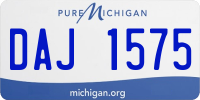 MI license plate DAJ1575