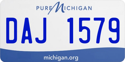 MI license plate DAJ1579