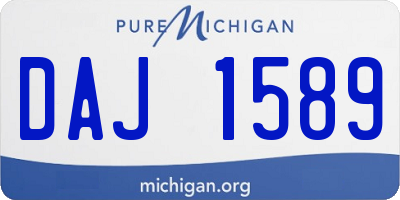 MI license plate DAJ1589