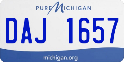 MI license plate DAJ1657