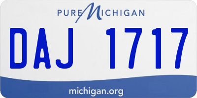 MI license plate DAJ1717