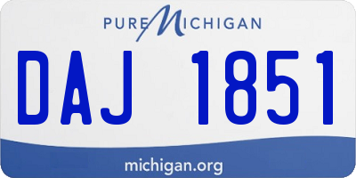MI license plate DAJ1851