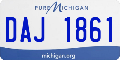 MI license plate DAJ1861