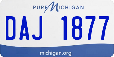 MI license plate DAJ1877