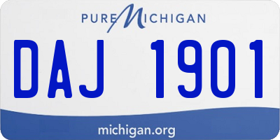 MI license plate DAJ1901