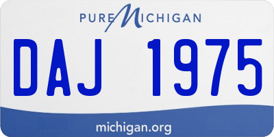 MI license plate DAJ1975